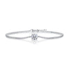 Wholesale Women's S925 Silver Geometric Fashion Bracelet Set With Diamonds