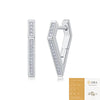 Wholesale Women's S925 Silver Geometric Fashion Ol Moissanite Earrings Set With Diamonds