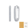 Wholesale Women's S925 Silver Geometric Fashion Ol Moissanite Earrings Set With Diamonds