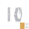 Wholesale Women's S925 Silver Geometric Fashion Ol Moissanite Earrings Set With Diamonds