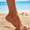 Wholesale Women's S925 Silver Geometric Flower Anklet