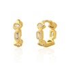 Wholesale Women's S225 Silver Geometric Heart Shaped Electroplated Earrings