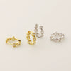 Wholesale Women's S225 Silver Geometric Heart Shaped Electroplated Earrings