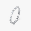 Wholesale Women's S925 Silver Geometric Inlaid Zircon Ring