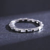 Wholesale Women's S925 Silver Geometric Inlaid Zircon Ring