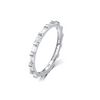 Wholesale Women's S925 Silver Geometric Inlaid Zircon Ring