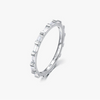 Wholesale Women's S925 Silver Geometric Inlaid Zircon Ring