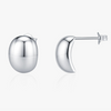 Wholesale Women's S925 Silver Geometric Irregular Bean Electroplated Earrings