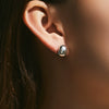 Wholesale Women's S925 Silver Geometric Irregular Bean Electroplated Earrings