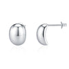 Wholesale Women's S925 Silver Geometric Irregular Bean Electroplated Earrings