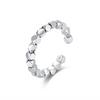 Wholesale Women's S925 Silver Geometric Irregular Personality Ring With Electroplating
