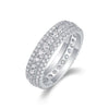 Wholesale Women's S925 Silver Geometric Moissanite Inlaid Ring
