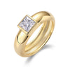 Wholesale Women's S925 Silver Geometric Moissanite Ring Highend Fashion Jewelry