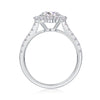 Wholesale Women's S925 Silver Geometric Moissanite Ring Set With Diamonds Light Luxury Fashion