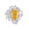 Wholesale Women's S925 Silver Geometric Pigeon Red Ruby Diamond Ring
