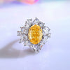 Wholesale Women's S925 Silver Geometric Pigeon Red Ruby Diamond Ring