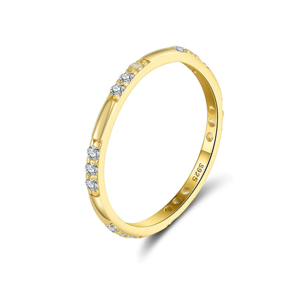 Wholesale Women's S925 Silver Geometric Ring With Electroplating And Minimalist Ins Style