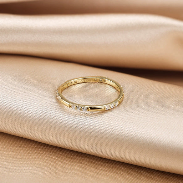 Wholesale Women's S925 Silver Geometric Ring With Electroplating And Minimalist Ins Style