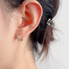 Wholesale Women's S925 Silver Geometric Round Earrings With Electroplating And Flash Diamond Zircon