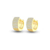 Wholesale Women's S925 Silver Geometric Round Earrings With Electroplating And Flash Diamond Zircon