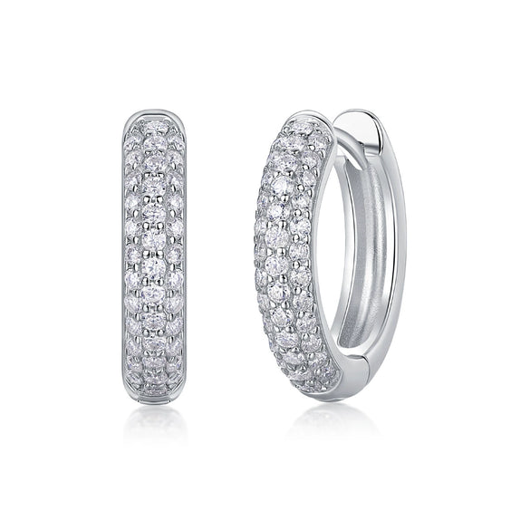 Wholesale Women's S925 Silver Geometric Star Moissanite Earrings Set With Diamonds