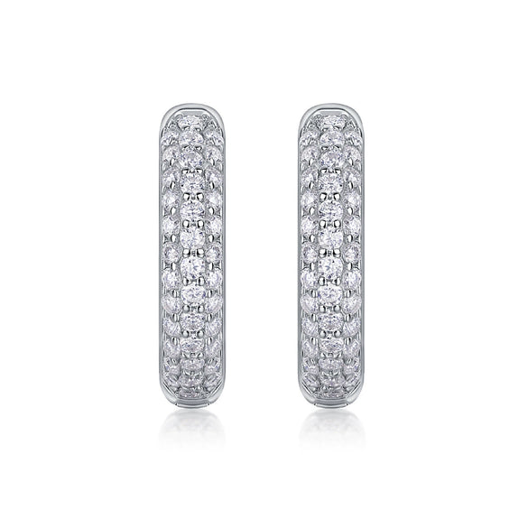Wholesale Women's S925 Silver Geometric Star Moissanite Earrings Set With Diamonds