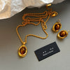 Wholesale Women's S925 Silver Geometric Tiger Eye Ear Jewelry With Real Gold Plating Retro Light Luxury Style