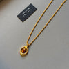Wholesale Women's S925 Silver Geometric Tiger Eye Ear Jewelry With Real Gold Plating Retro Light Luxury Style