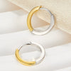 Wholesale Women's S925 Silver Glossy Plain Geometric Earrings With Electroplated High End Ear Buckles