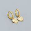 Wholesale Women's S925 Silver Heart Shape Ear Studs With Electroplating And Love Design