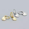 Wholesale Women's S925 Silver Heart Shape Ear Studs With Electroplating And Love Design