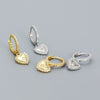 Wholesale Women's S925 Silver Heart Shape Ear Studs With Electroplating And Love Design