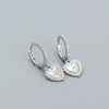 Wholesale Women's S925 Silver Heart Shape Ear Studs With Electroplating And Love Design