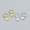 Wholesale Women's S925 Silver Heart Shape Ear Studs With Electroplating And Love Design