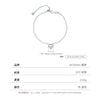 Wholesale Women's S925 Silver Heart Shape Fine Bean Chain Bracelet With Electroplating Design And Highend Style