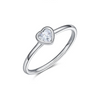 Wholesale Women's S925 Silver Heart Shape Inlaid Zircon Ring Jewelry