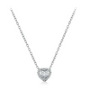 Wholesale Women's S925 Silver Heartshaped Exquisite Zirconium Micro Inlay All Match Necklace Pendant With Cross Chain Light Luxury Jewelry