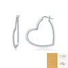 Wholesale Women's S925 Silver Heartshaped Moissanite Inlaid Earrings