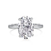 Wholesale Women's S925 Silver Heartshaped Ring With Geometric Style And Electroplating Treatment And 8A Ice Flower Cut High Carbon Diamond