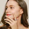 Wholesale Women's S925 Silver Highend Niche Geometric Microinlay Zircon Ring