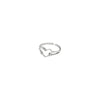 Wholesale Women's S925 Silver Hollow Love Ring With Stitching And Heart Shape Opening Design