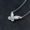 Wholesale Women's S925 Silver Moissanite Butterfly Pendant Necklace Set With Diamonds Simple Animal Style Cross Chain