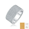 Wholesale Women's S925 Silver Moissanite Geometric Fashion Ring With Diamond Setting