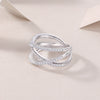 Wholesale Women's S925 Silver Moissanite Geometric Ring Set With Diamonds Fashion Style