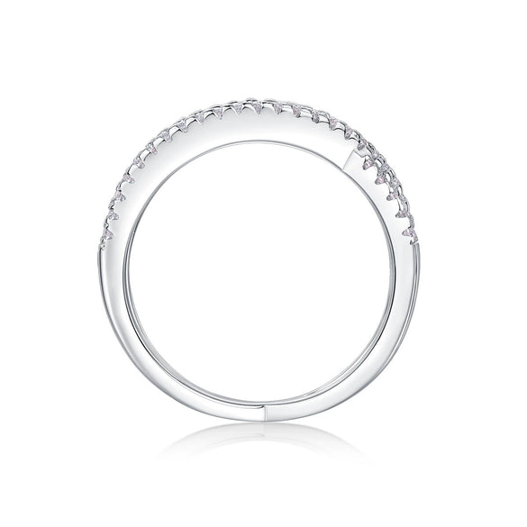 Wholesale Women's S925 Silver Moissanite Geometric Ring Set With Diamonds Fashion Style