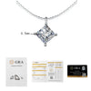 Wholesale Women's S925 Silver Moissanite Pendant Clavicle Chain With Detachable Geometric Pattern And Diamond Set Design