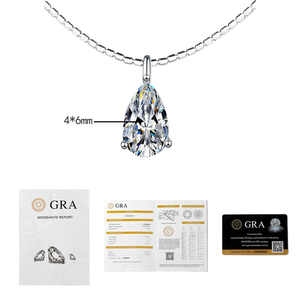 Wholesale Women's S925 Silver Moissanite Pendant Clavicle Chain With Detachable Geometric Pattern And Diamond Set Design