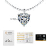 Wholesale Women's S925 Silver Moissanite Pendant Clavicle Chain With Detachable Geometric Pattern And Diamond Set Design