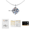 Wholesale Women's S925 Silver Moissanite Pendant Clavicle Chain With Detachable Geometric Pattern And Diamond Set Design
