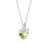 Wholesale Women's S925 Silver Necklace With Austrian Element Crystal Heartshaped Pendant And Ochain Simple Style